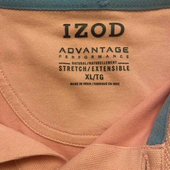 IZOD XL Men’s Advantage Performance Polo T-Shirt Pink - Picture 5 of 9